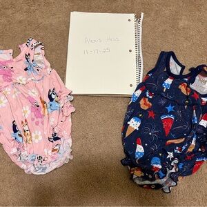 3-6m Little Sleepies Bubble Rompers